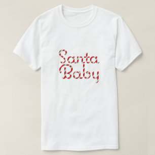 Modern Santa Baby Holiday T-Shirt (Red)
