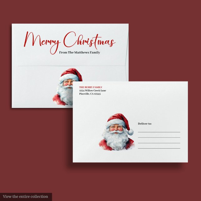 Modern Santa Claus Simple Script Font Envelope (Modern Santa Claus Simple Script Font Envelope)