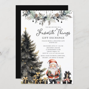 Modern Santa Favorite Things Invite