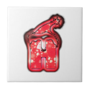 Modern Santa Hat Collection. Ceramic Tile