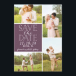 Modern Save The Date 4-Photo Purple Collage<br><div class="desc"></div>