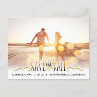 Modern Save the Date Announcement Postcard