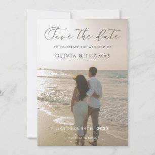 Modern Save The Date Card Minimalist Photo