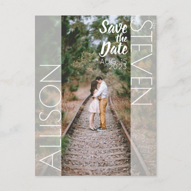 Modern save the date design postcard (Front)