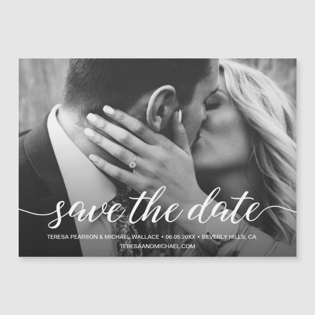 Modern Save The Date Engagement Photo Custom (Front)