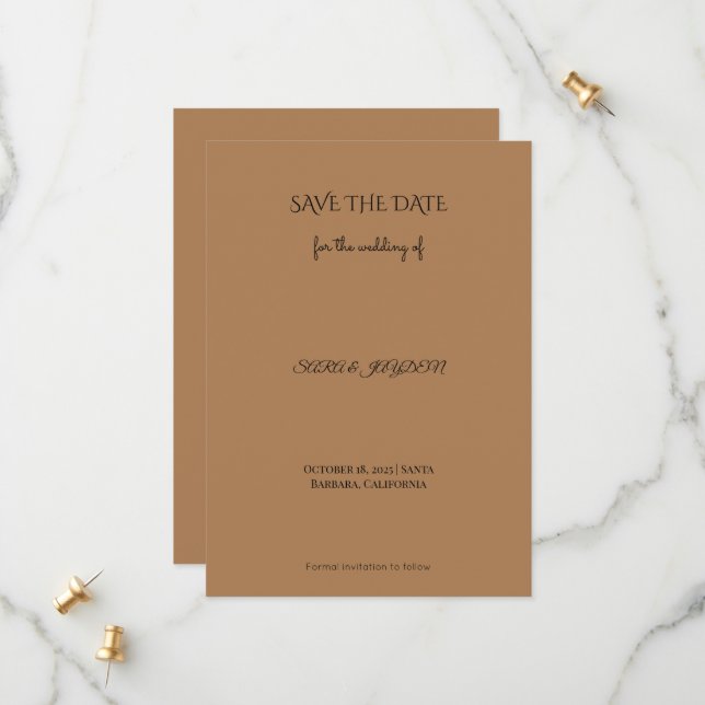 Modern Save the Date | Foil, Floral & Photo (Front/Back In Situ)