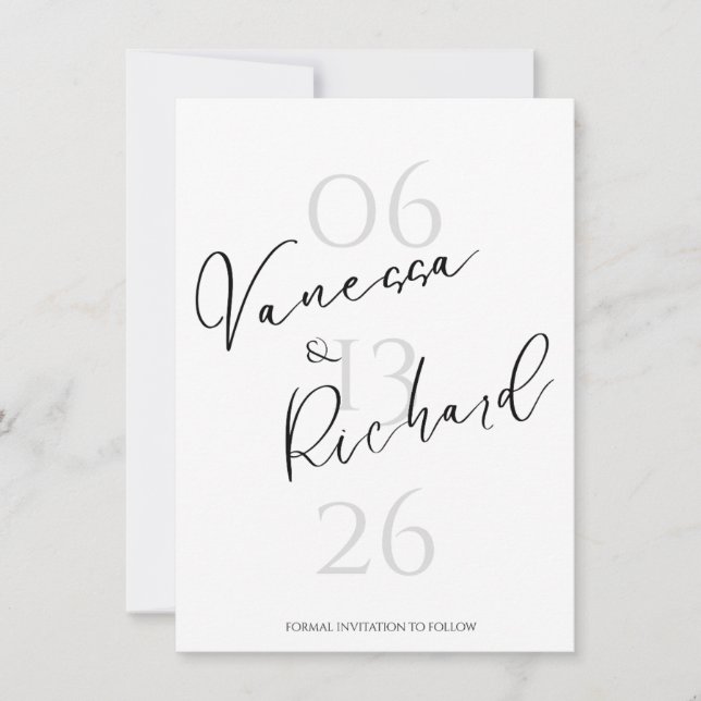 Modern Save the Date Invitation (Front)