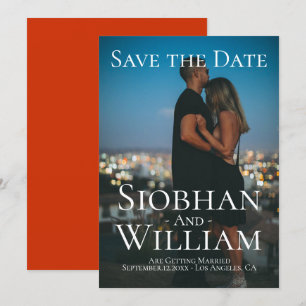Modern Save The Date Personalised Photo Invitation