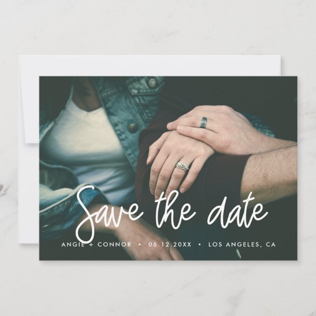 Modern Save the date photo card (Front)
