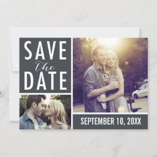 Modern Save The Date Photo Collage