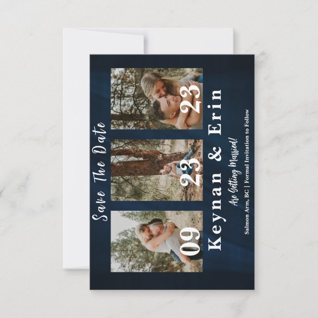 Modern Save the Date Photo Collage (Front)