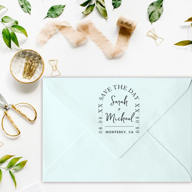 Modern Save The Date Stamp Wedding Stamp (Creator Uploaded)
