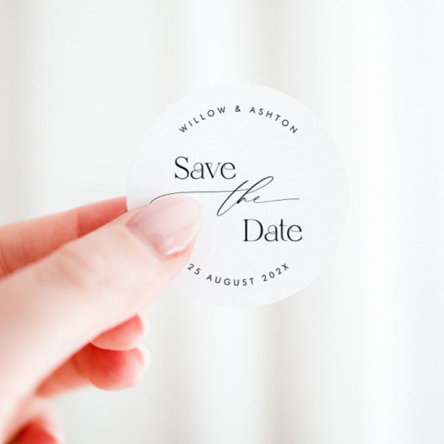 Modern Save the Date Sticker with Script Font (Creator Uploaded)