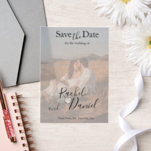 Modern  Save the Date Vellum Invitations