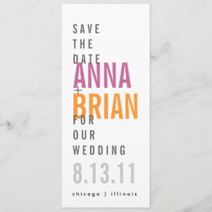 Modern Save the Date with Bold Fonts