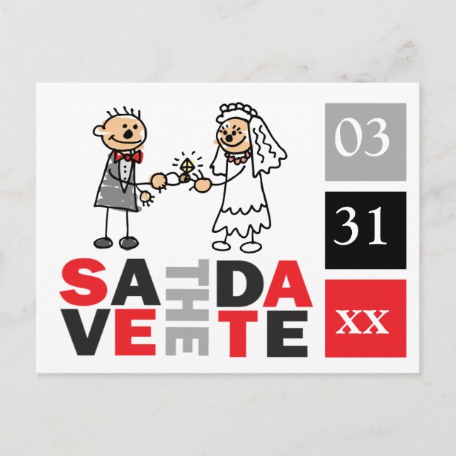 Modern Save The Dates Bride Groom Engagement Ring  Postcard (Front)