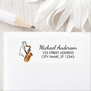 Modern Saxophone Music Lover Return Address        Label