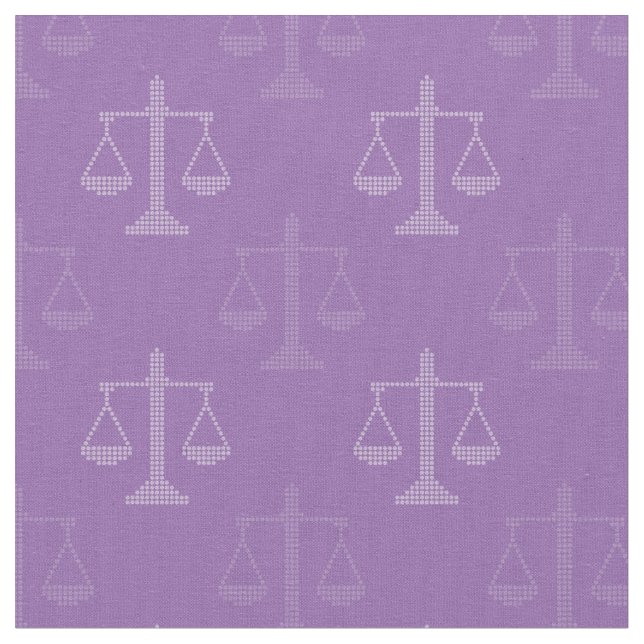 Modern Scales of Justice Pattern | Law Gifts Fabric (Close Up)
