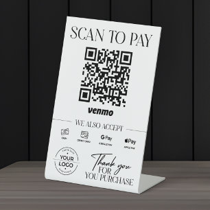 Modern Scan to Pay Sign Venmo