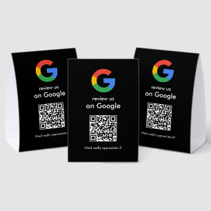 Modern Scan to Review Google QR Code Business Sign