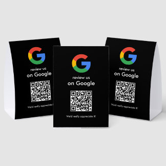 Modern Scan to Review Google QR Code Business Sign