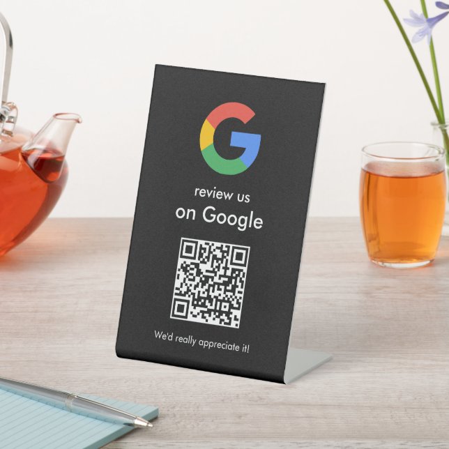 Modern Scan to Review Google QR Code Business Sign (In SItu)