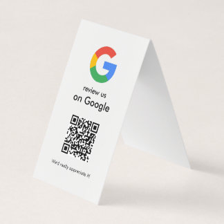 Modern Scan to Review Google QR Code Business Sign Card
