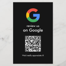 Modern Scan to Review Google QR Code Business Sign