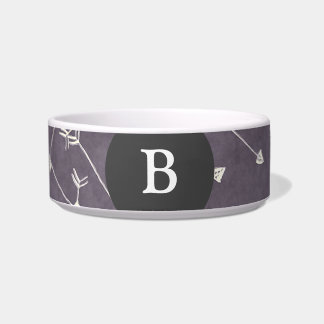 Modern, scandi, arrows, dark grey pet bowl