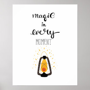 Modern scandi magic in every moment  nursery poster