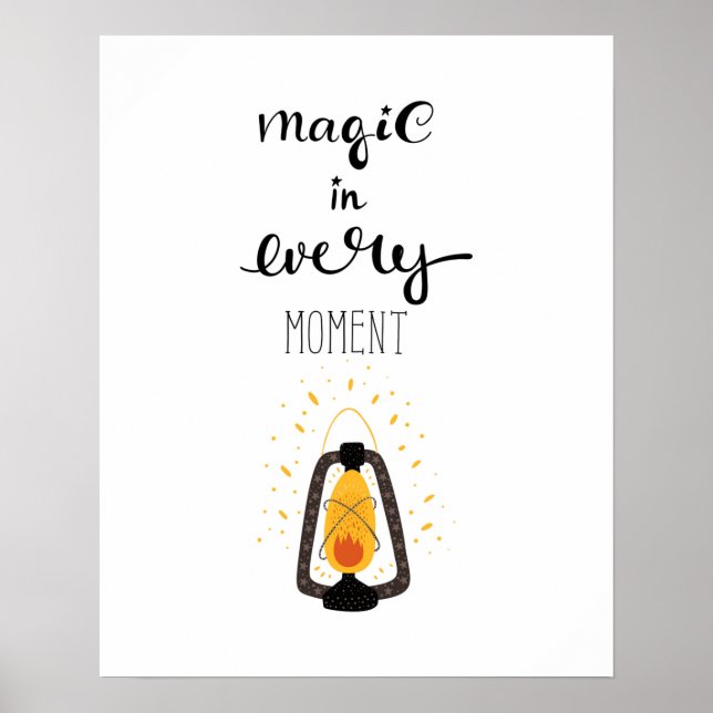 Modern scandi magic in every moment  nursery poster (Front)