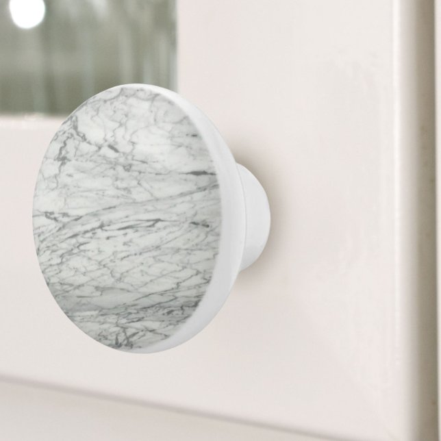 Modern Scandinavian Minimalist Grey White Marble Ceramic Knob (Modern Scandinavian Minimalist Grey White Marble Ceramic Knob)