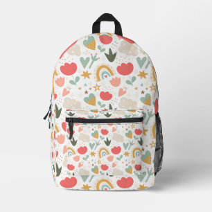 Modern Scandinavian Playful Motifs Printed Backpack