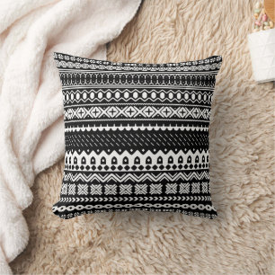 Modern Scandinavian Sweater Print Holiday Cushion