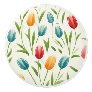 Modern Scandinavian Tulip Ceramic Pull