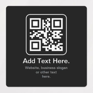 Modern Scannable QR Code Black White & Grey