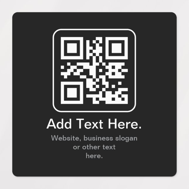 Modern Scannable QR Code | Black White & Grey (Design 1)