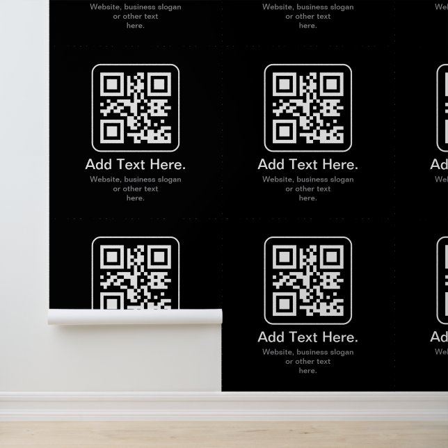 Modern Scannable QR Code | Black White & Grey Wallpaper (Application)
