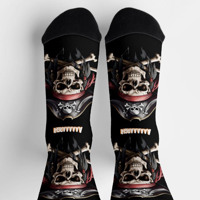 Modern Scary Jolly Roger Socks (Top)