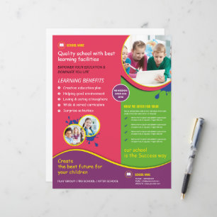 Modern School Admission Flyer Template 
