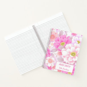 Modern School Floral Notebook