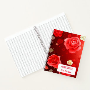 Modern School Floral Notebook