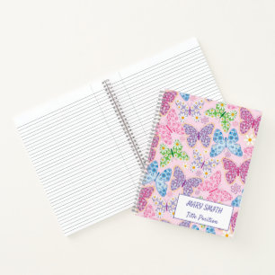 Modern School Floral Notebook