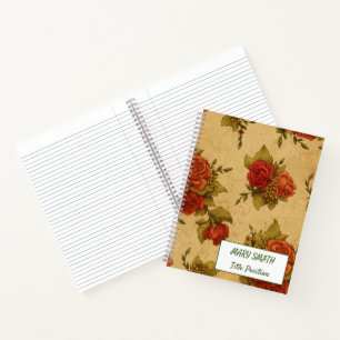 Modern School Floral Notebook