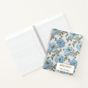 Modern School Floral Notebook