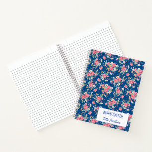 Modern School Floral Notebook