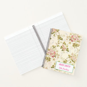 Modern School Floral Notebook