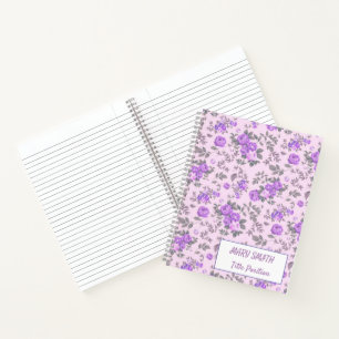 Modern School Floral Notebook