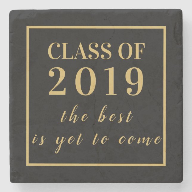 Modern School Reunion Graduation Class of 2019 Stone Coaster (Front)