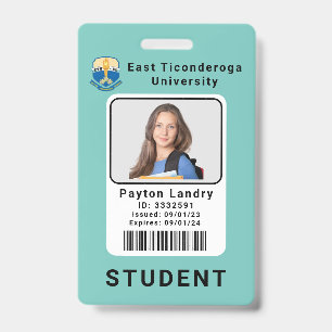 Modern School University Student ID Badge Template